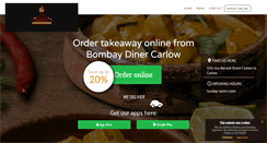 Desktop Screenshot of bombaydiner.ie